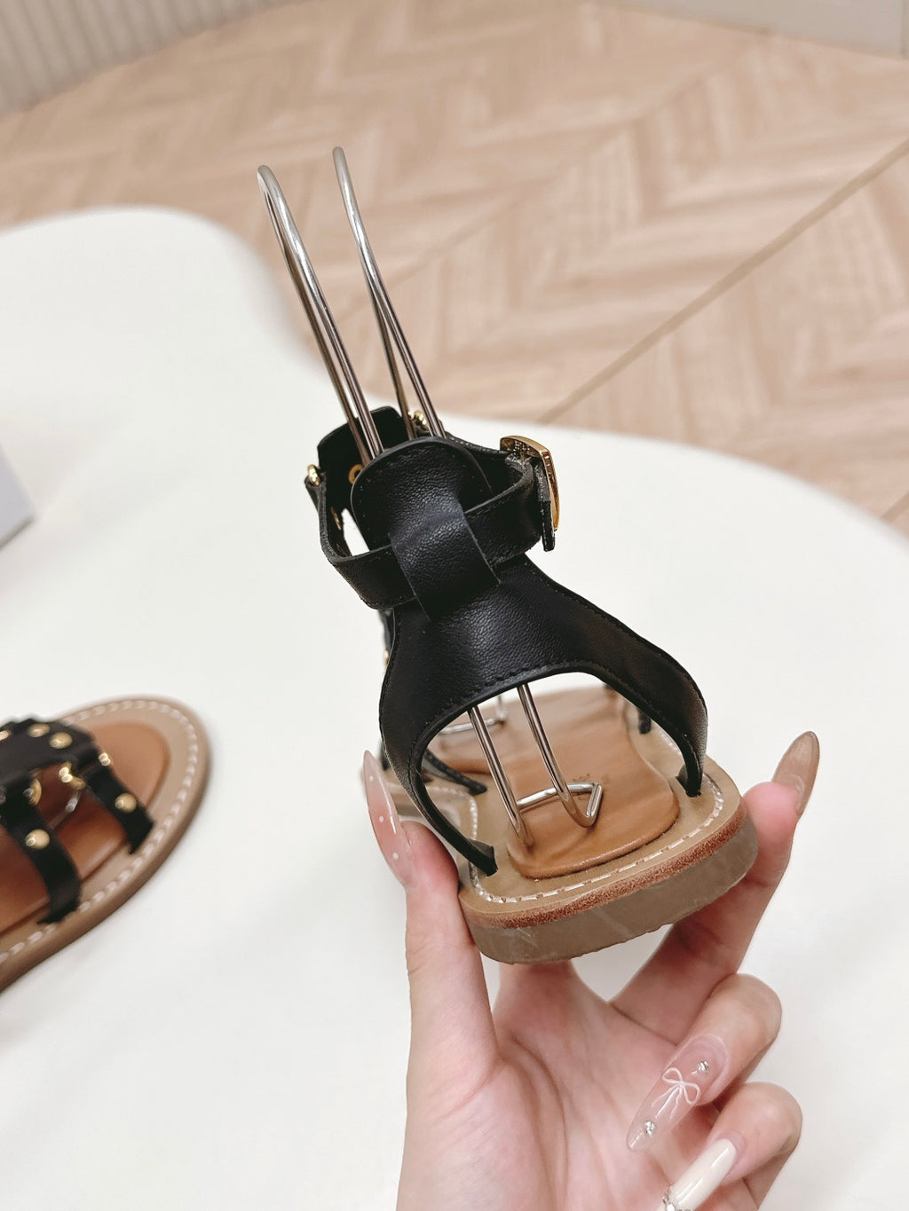 Black Gladiator Sandal