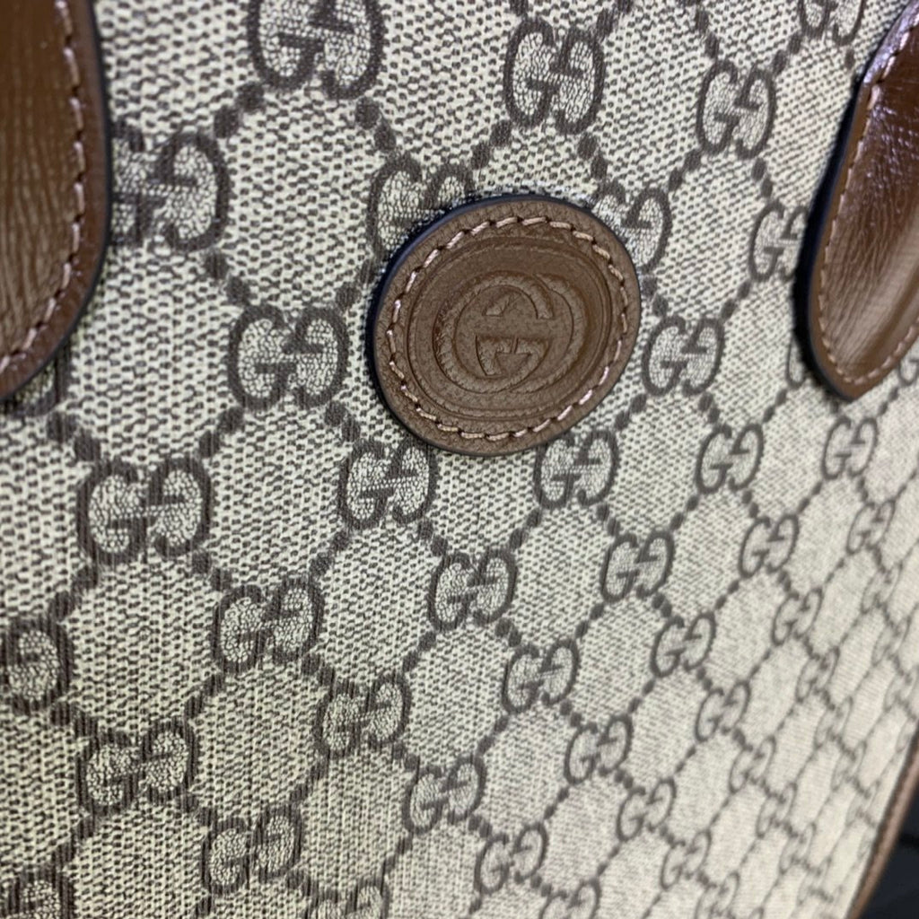 Beige & Brown small tote bag