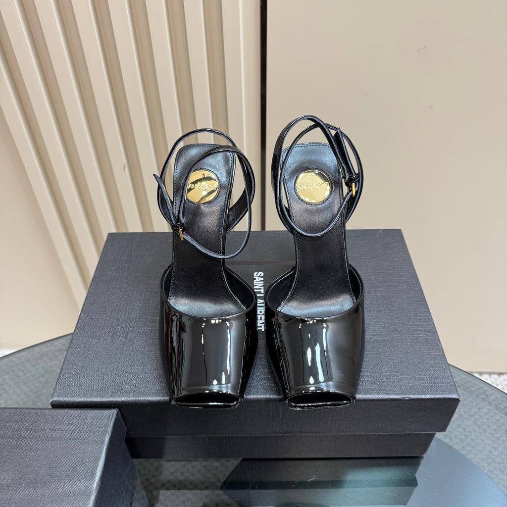 Black La Scandale Wedges
