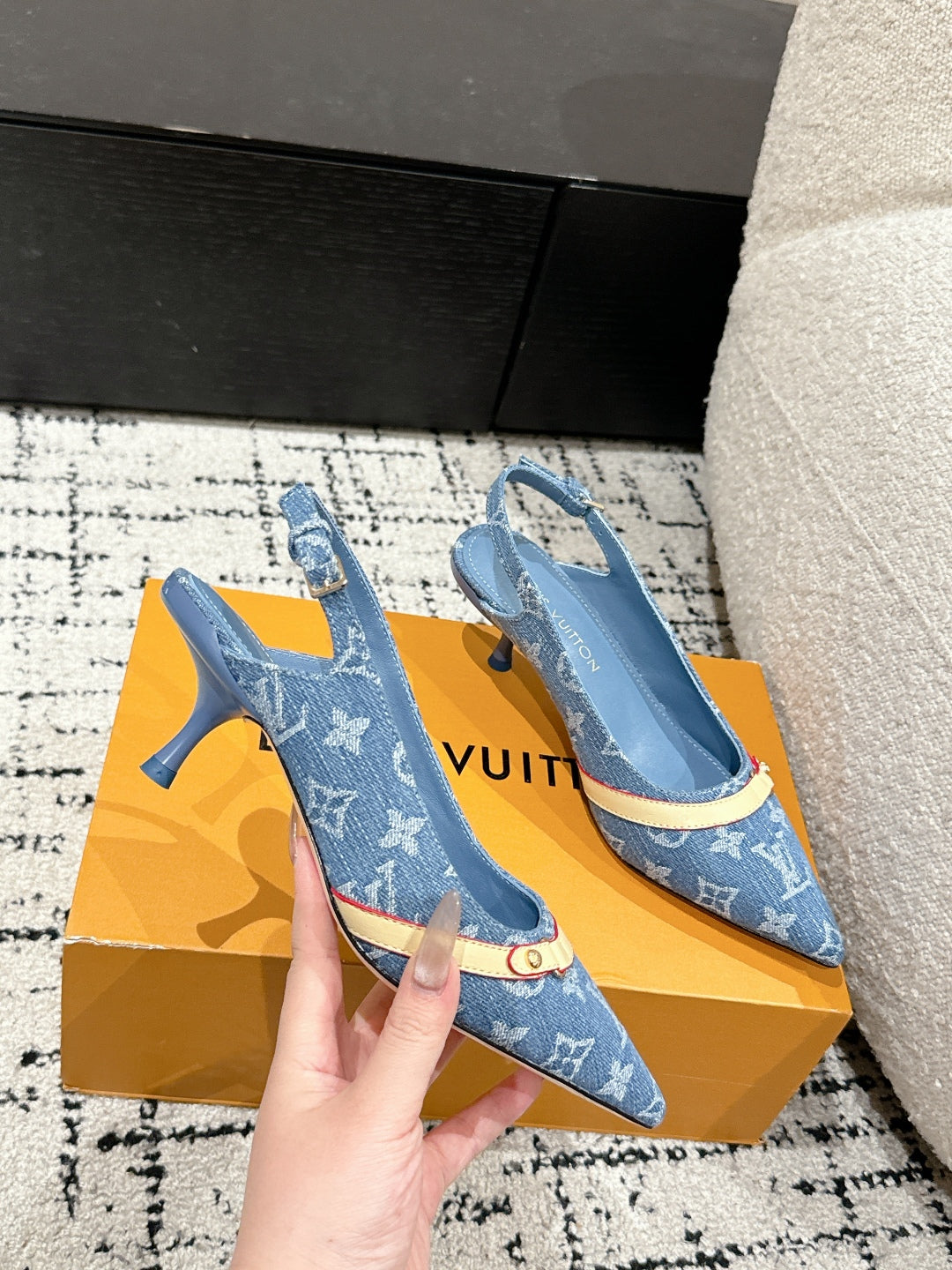 Blue Slingback Pump