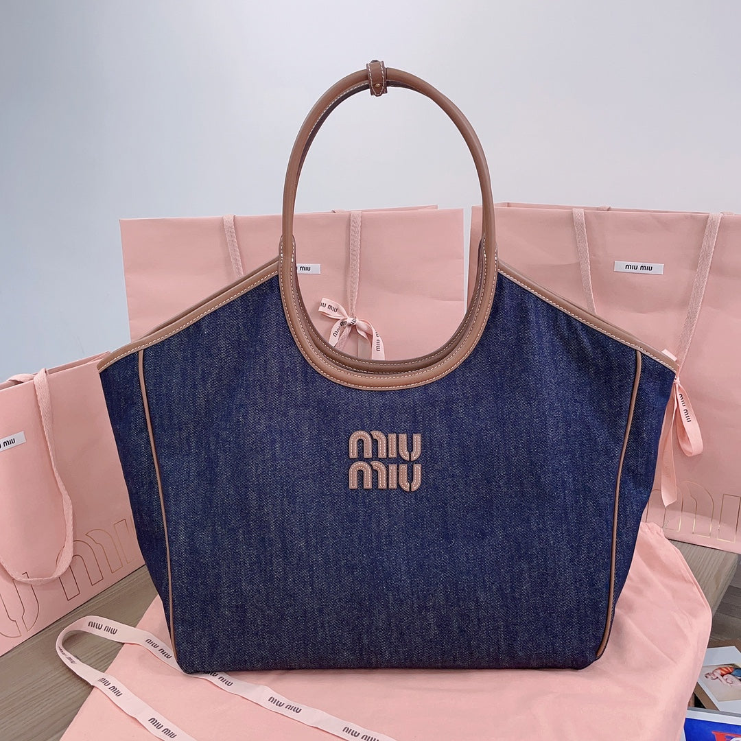 Blue/Brandy IVY Denim Bag
