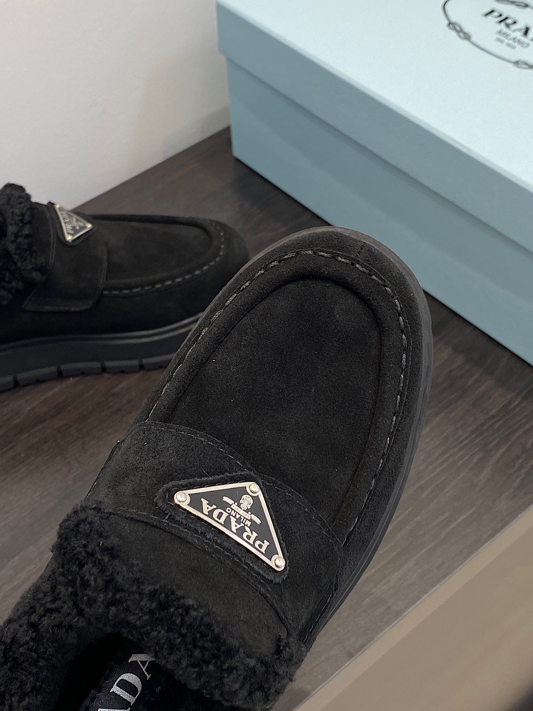 Black Suede Loafer Booties