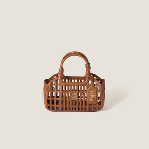 Cognac Leather Basket