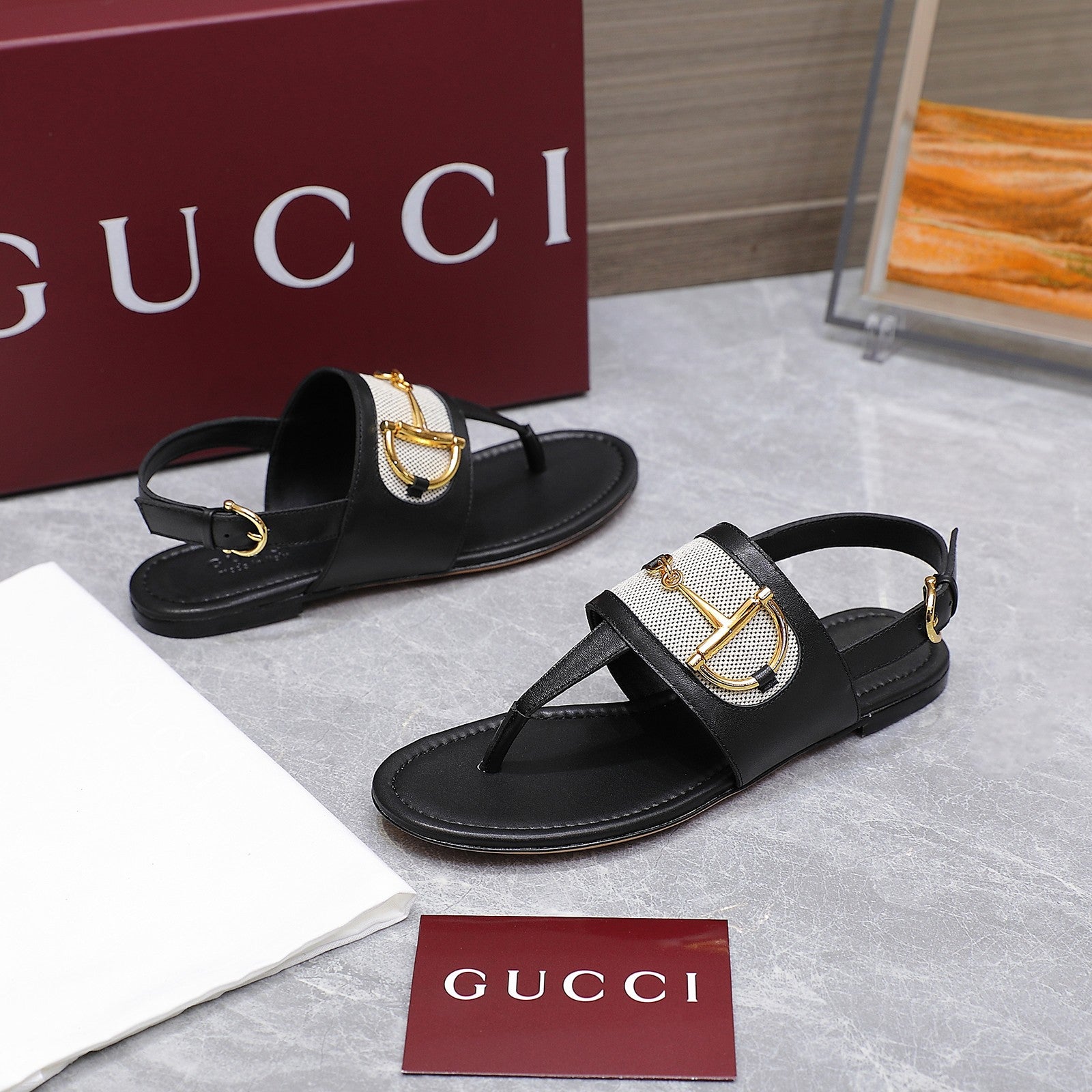 Black Thong Sandal