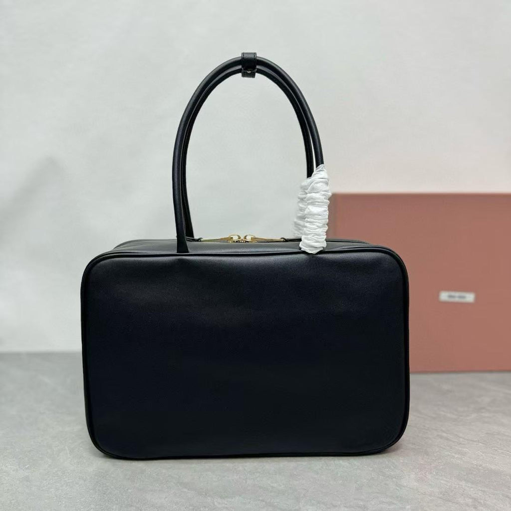 Black Leather Beau Bag
