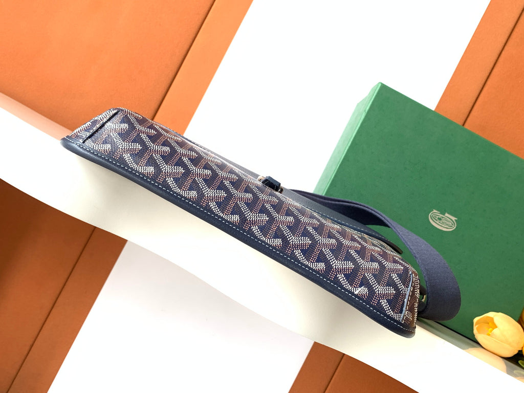 Navy Blue Coursier Messenger Bag