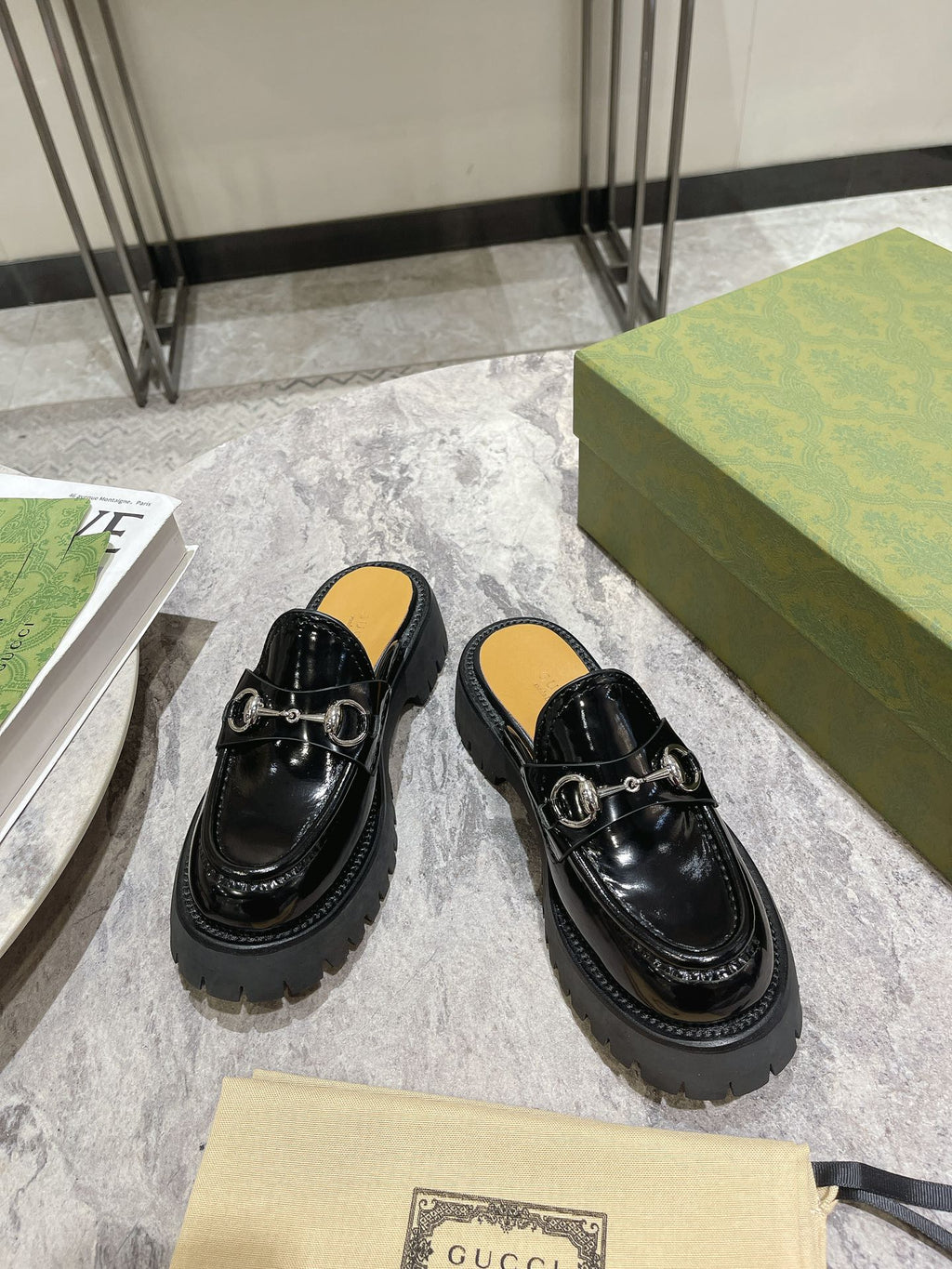 Black GG Mule