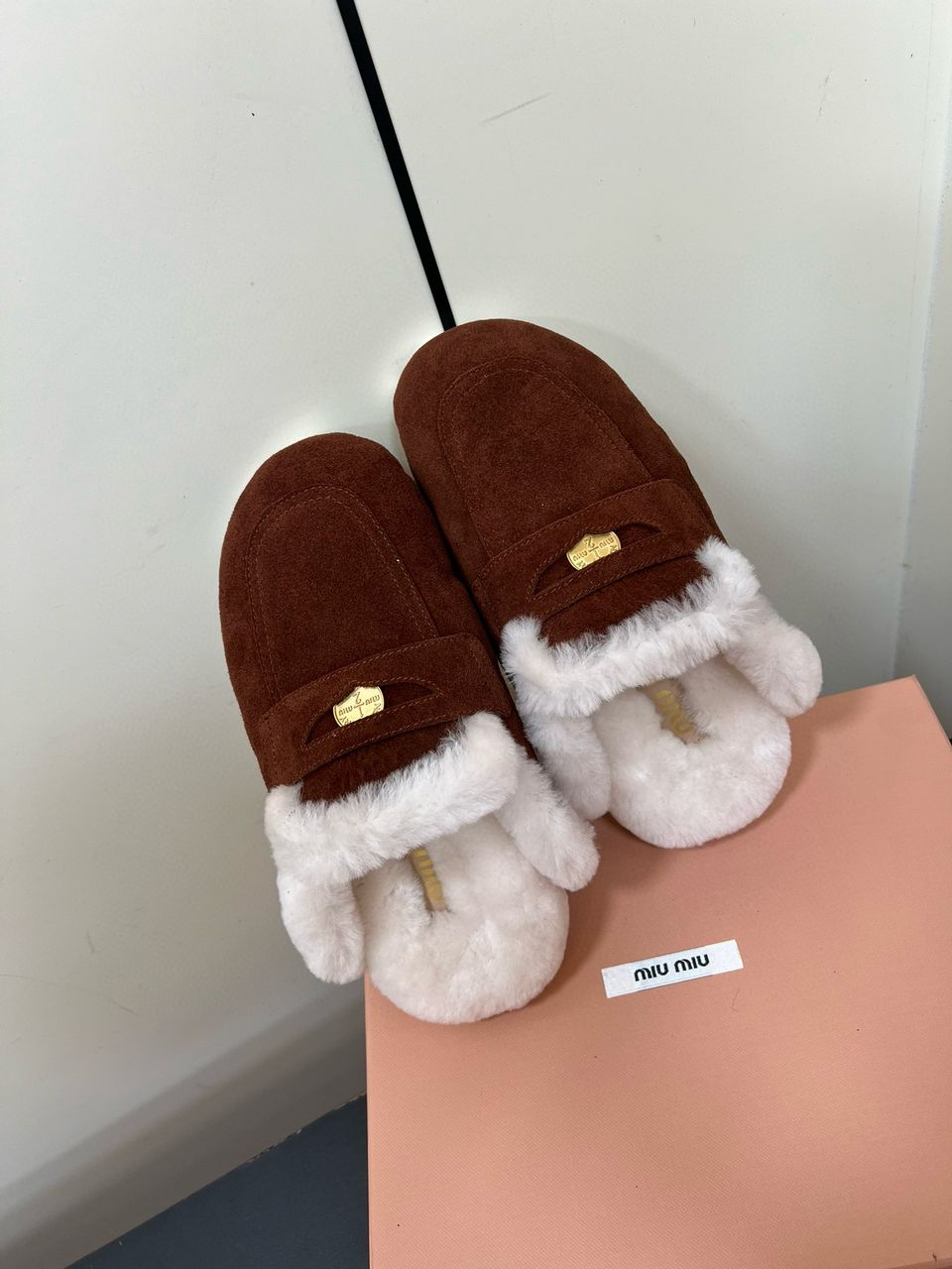 Brown Suede Mules