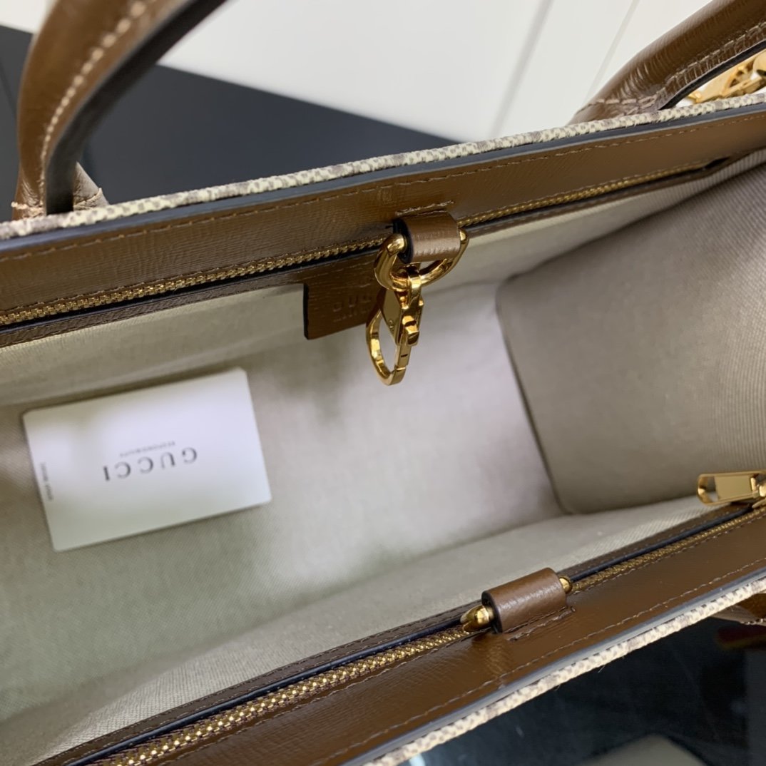 Beige & Brown small tote bag