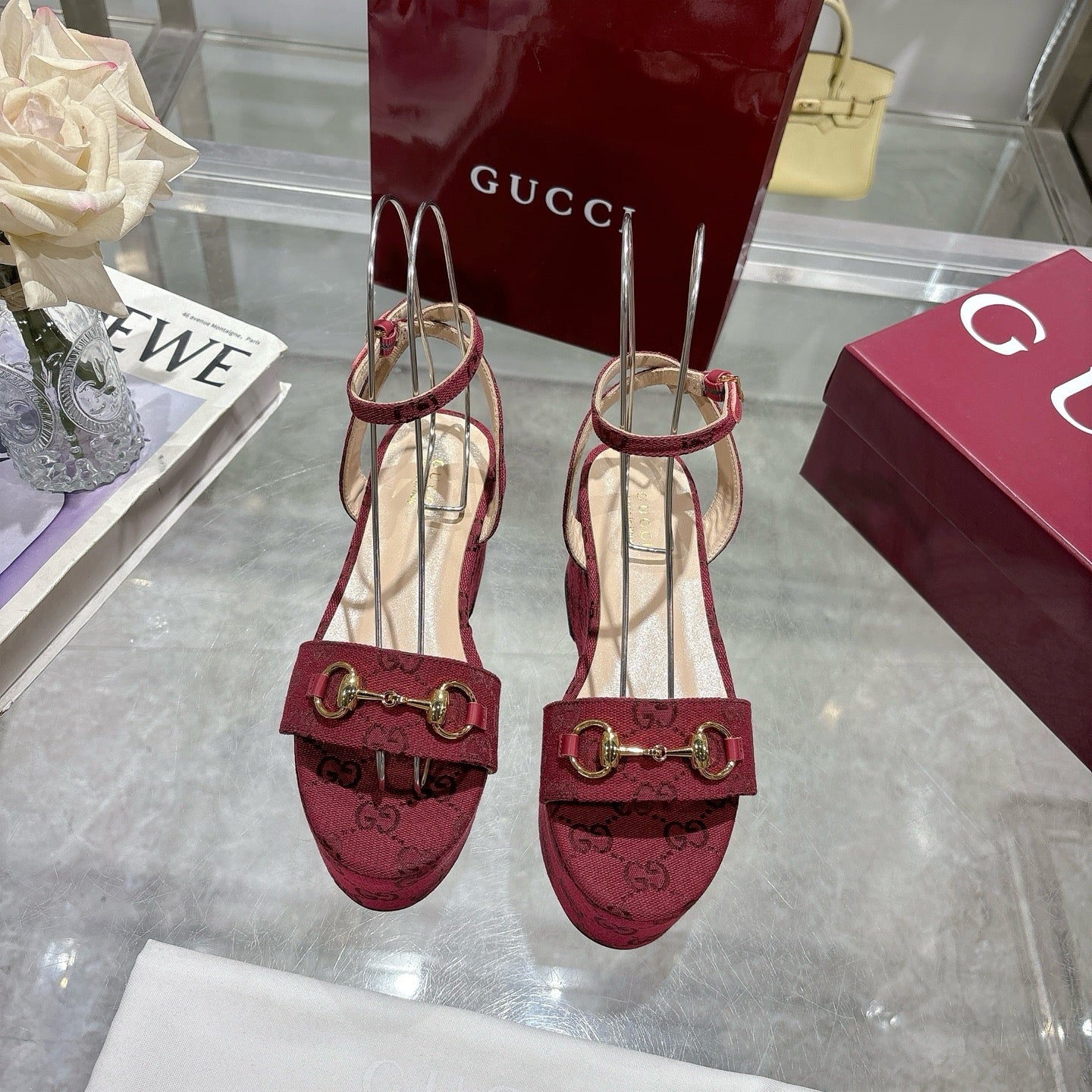 Rosso Ancora Red Flatform Sandal