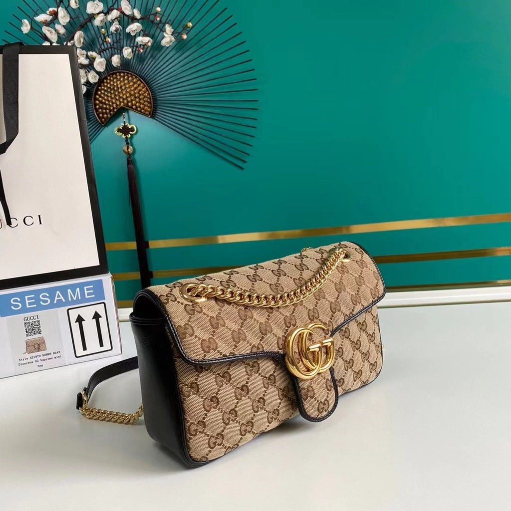 Beige & Black GM small shoulder bag