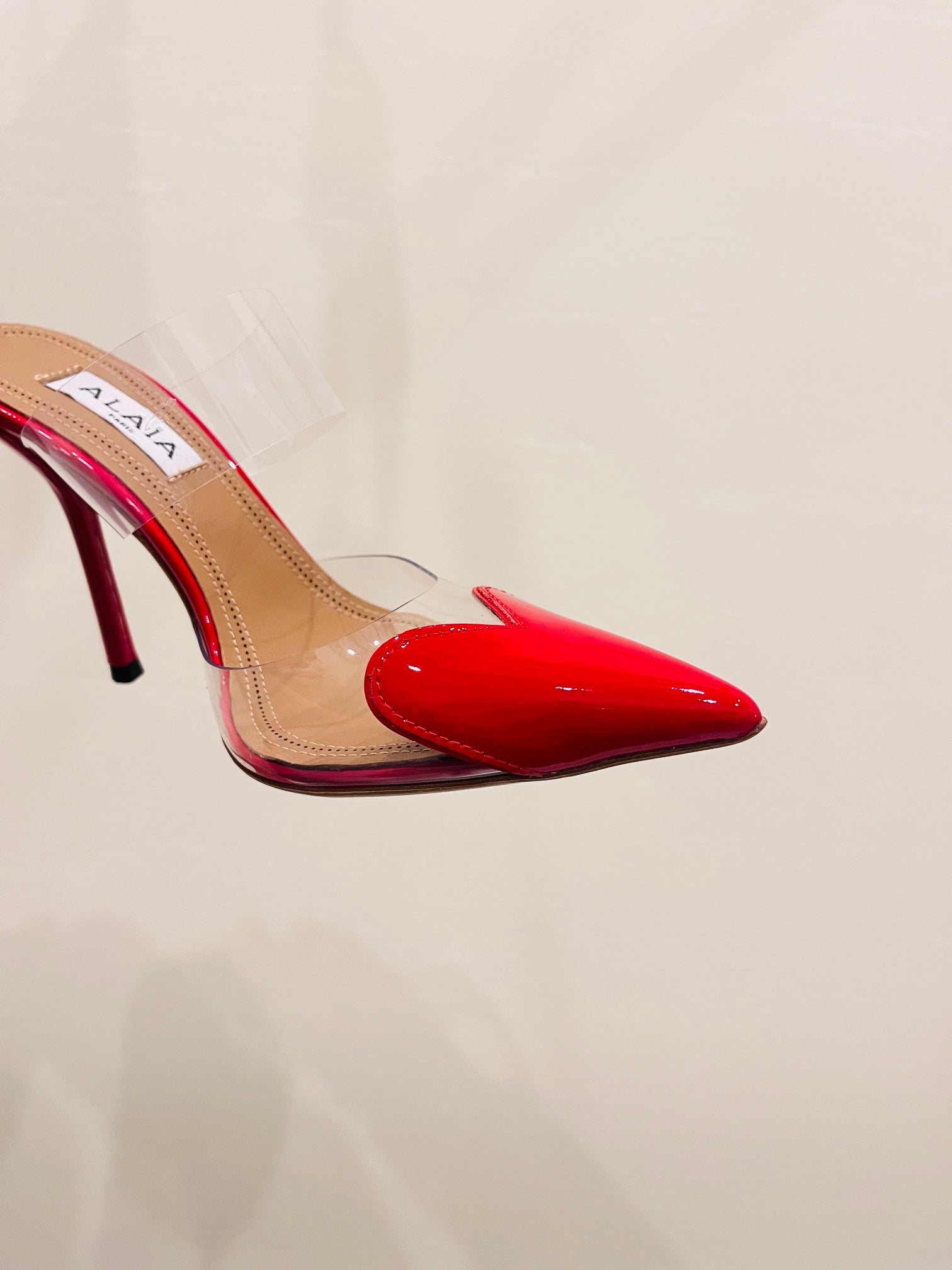 Lacquer Red LC Mules In Patent Leather