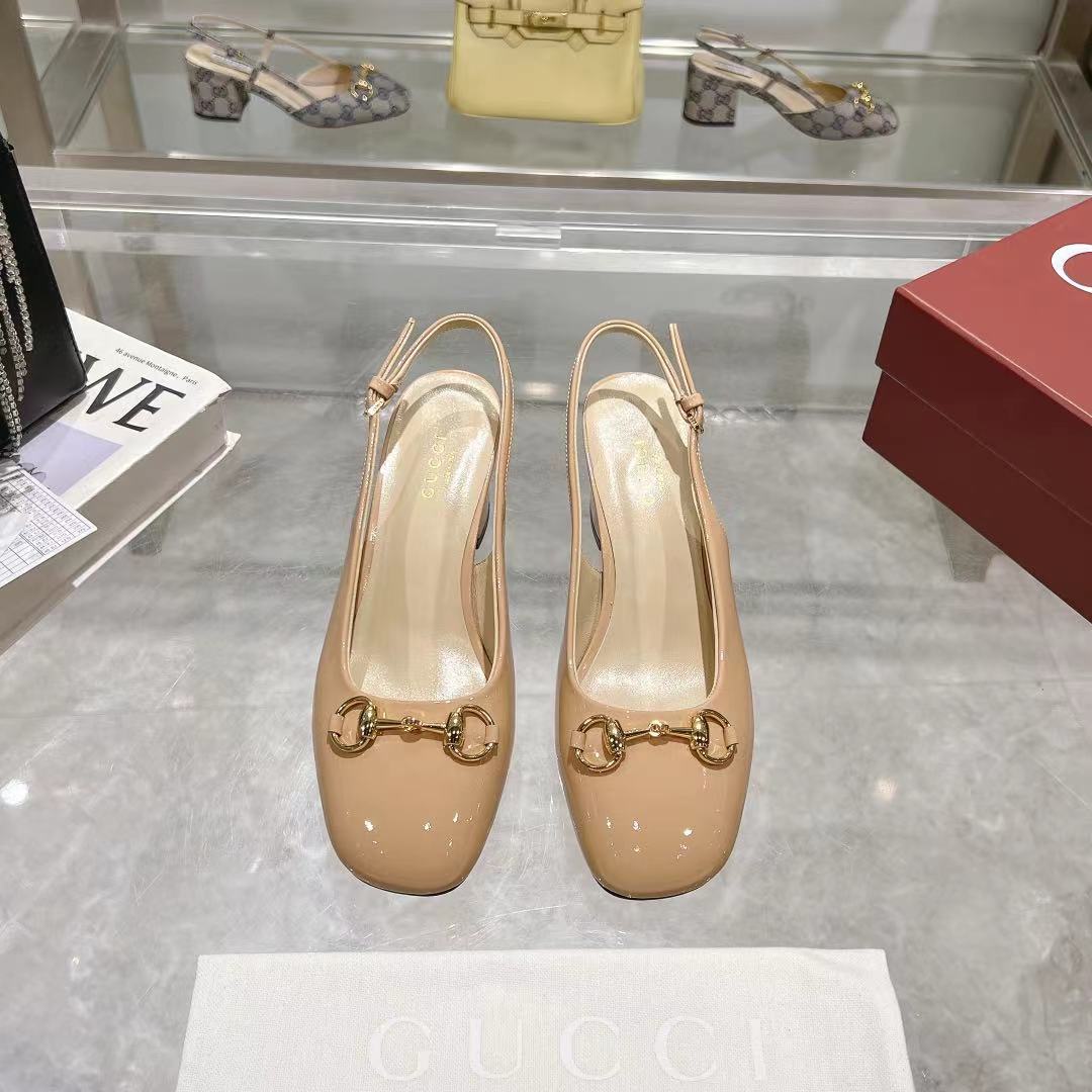 Rose Beige Horsebit Slingback