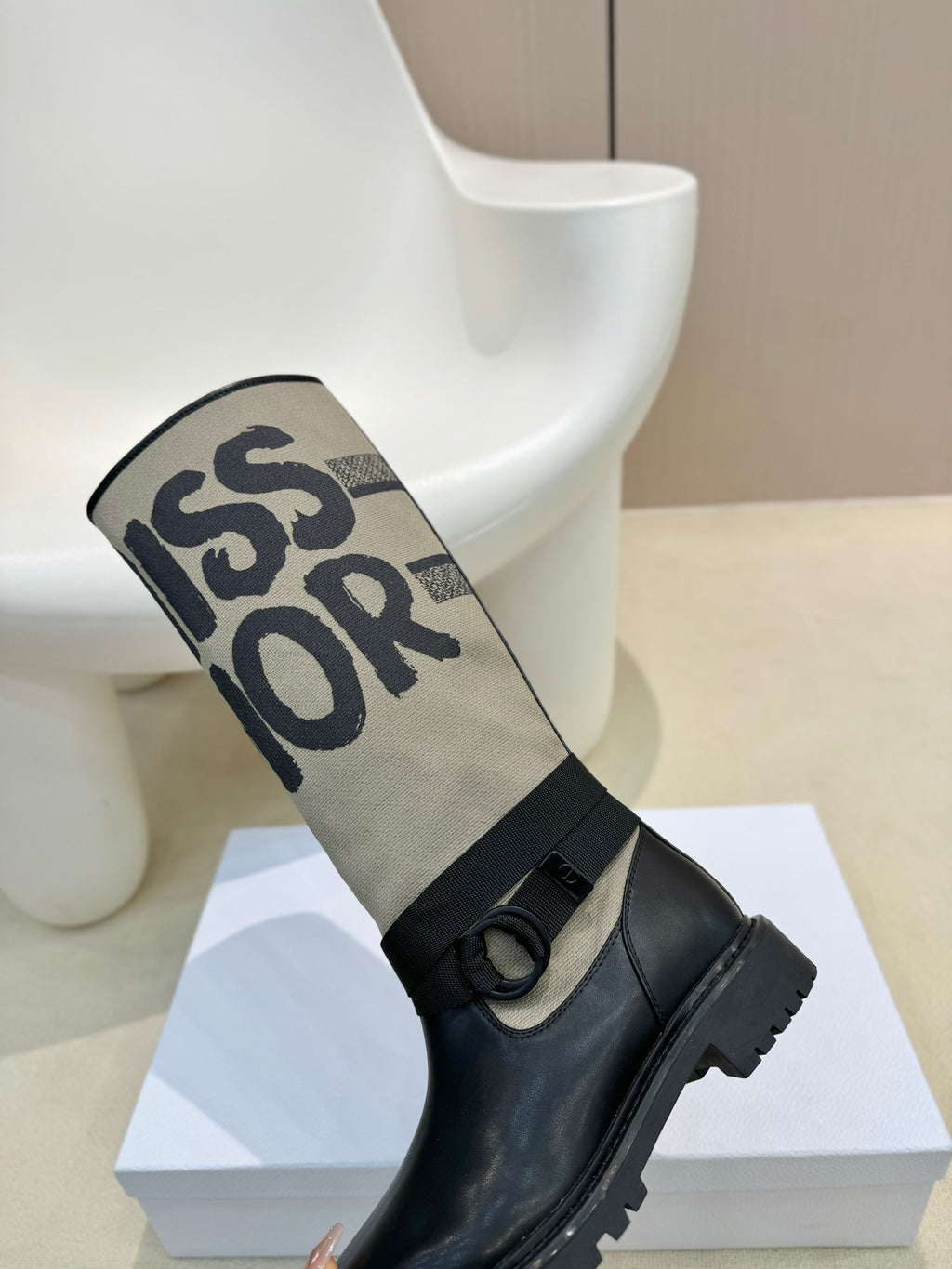 Warm Taupe Technical Canvas DM Boot