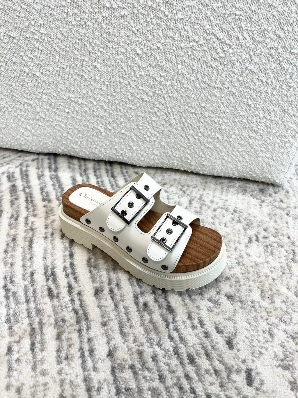 White DQ strap sandal