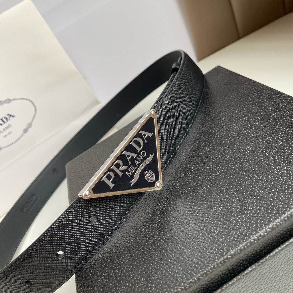 Black PS leather belt