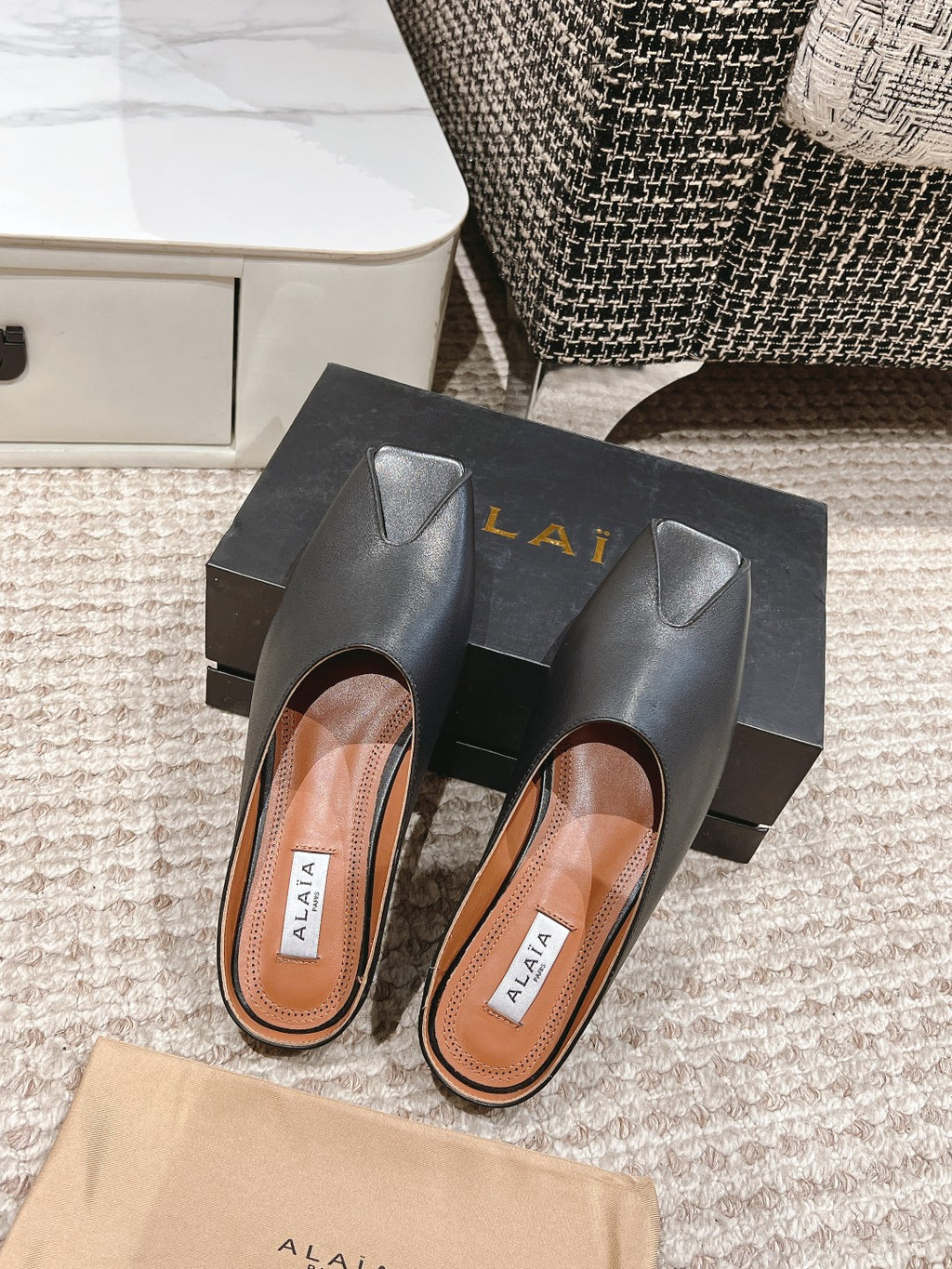 Black AS Flat Mules