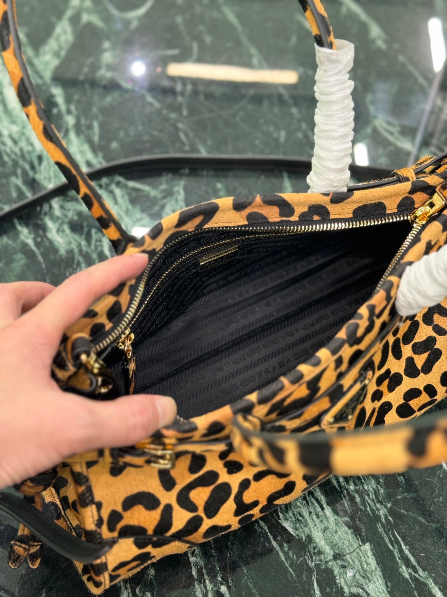 Honey Bonnie Medium Printed Leather Handbag