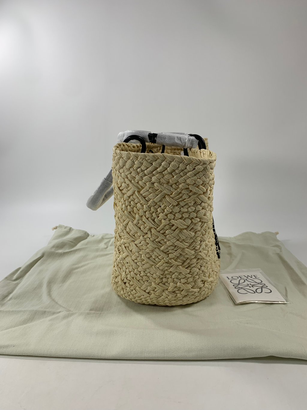 Natural/Black Medium Anagram Basket Bag