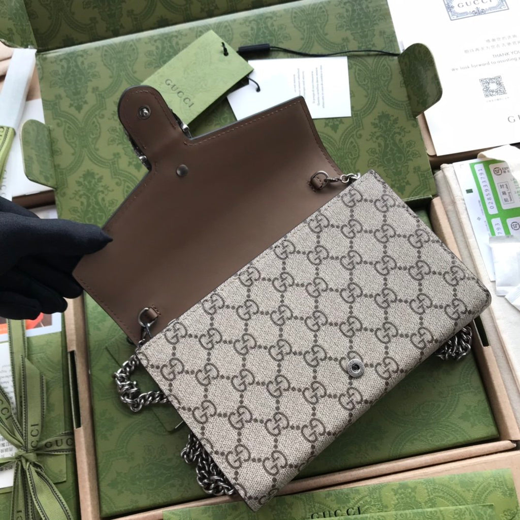 Beige DG supreme chain wallet