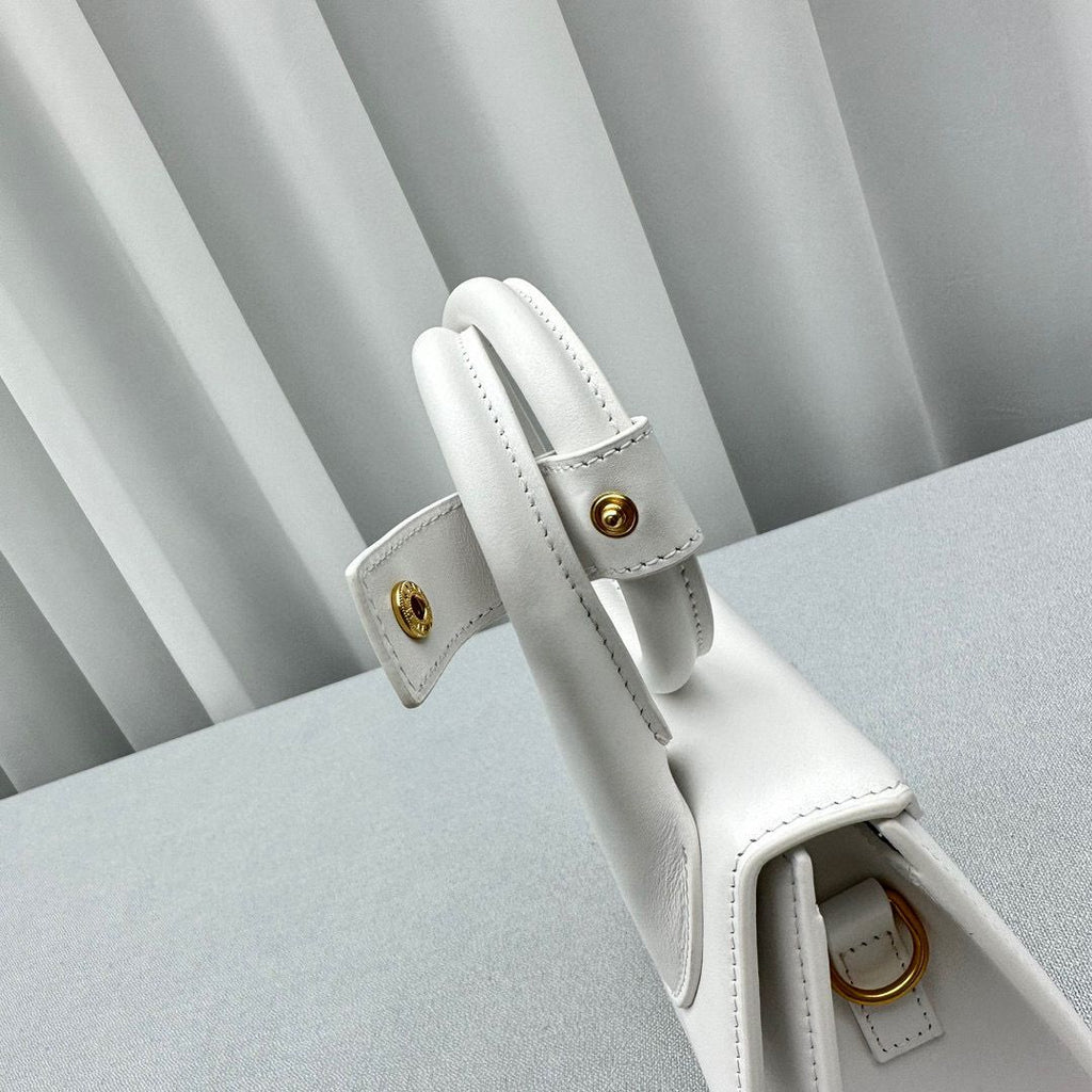 White LC Noeud Coiled Handbag