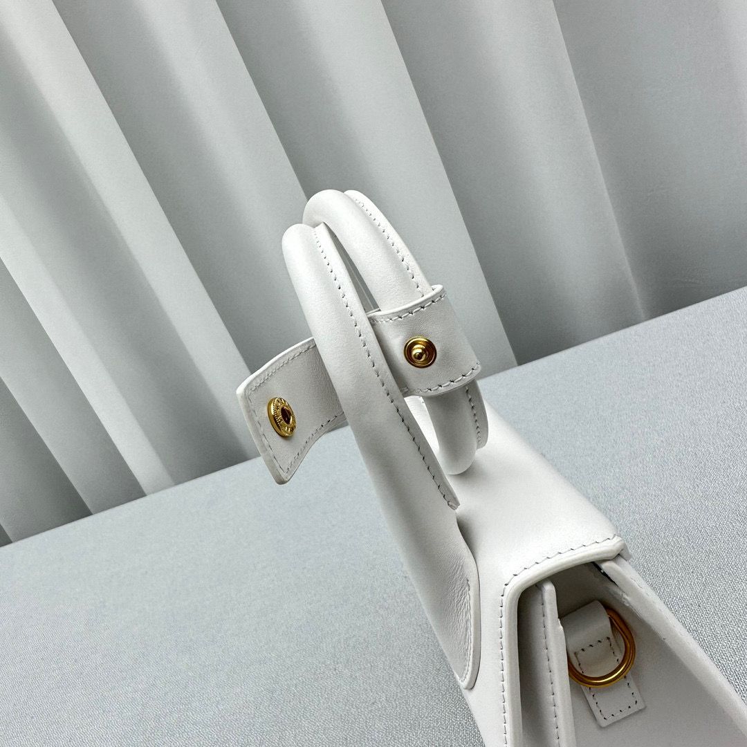 White LC Noeud Coiled Handbag