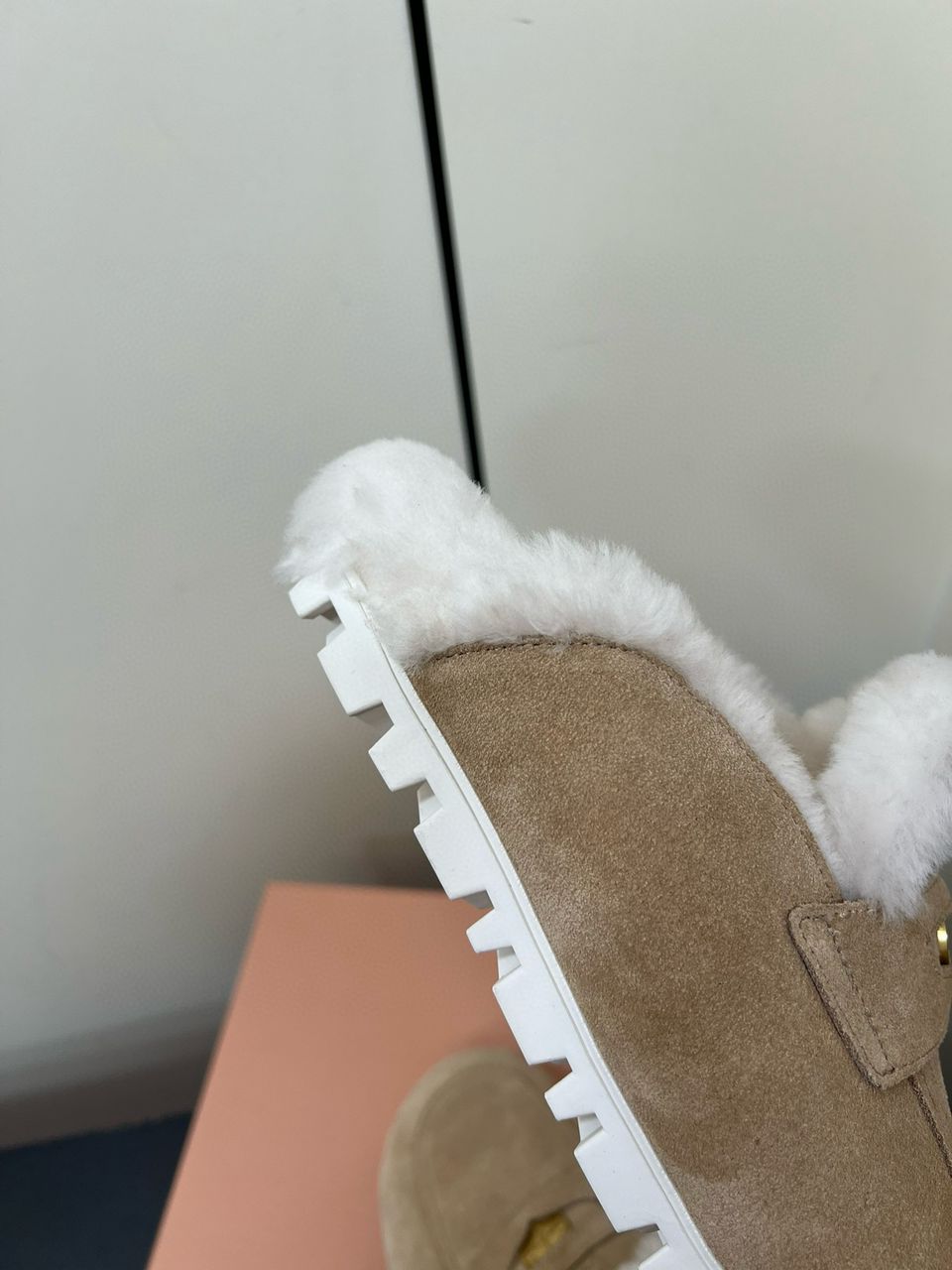 Ecru Suede Mules
