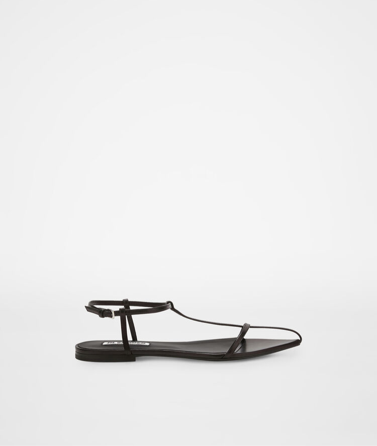 Black JS Flat Sandals