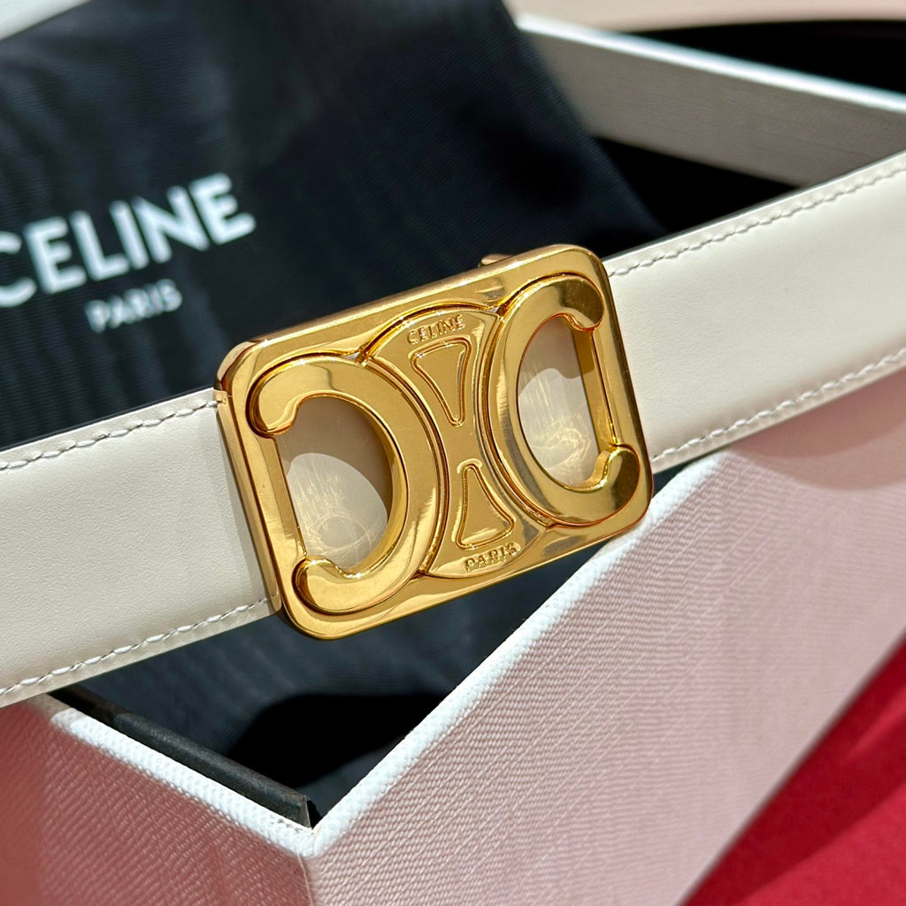 Black/White Medium Reversible Framed Triomphe Belt