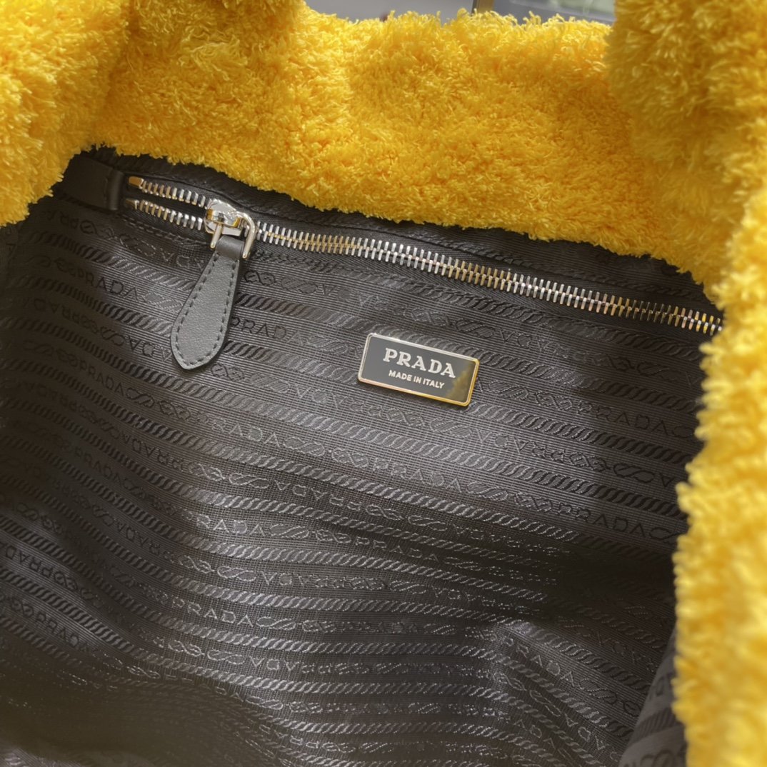 Yellow & Black terry tote bag