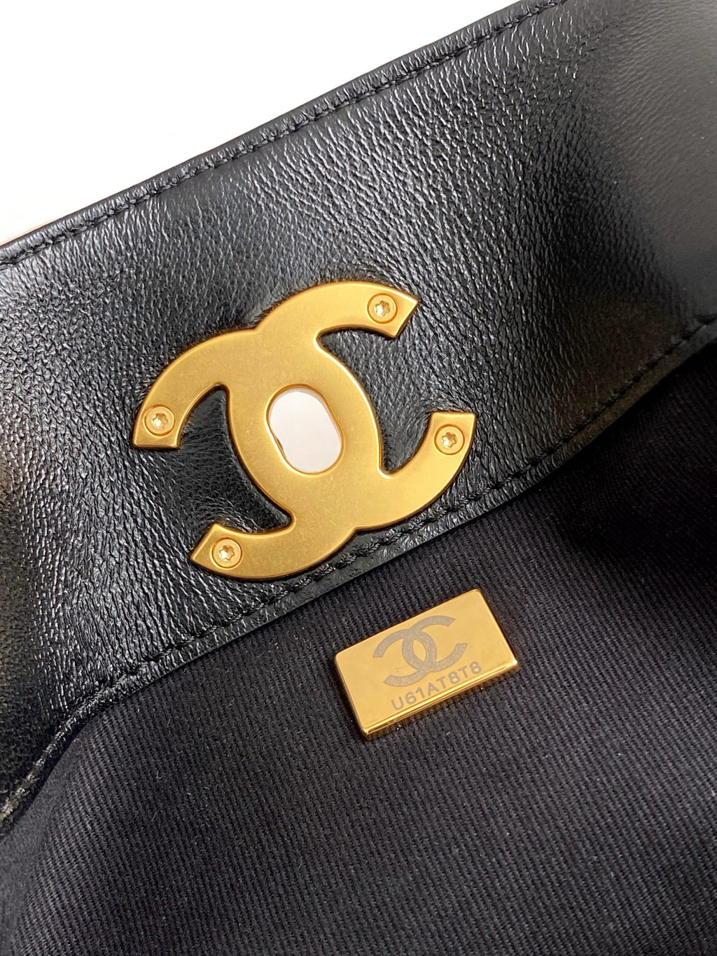 Beige & Black Small Shopping Bag