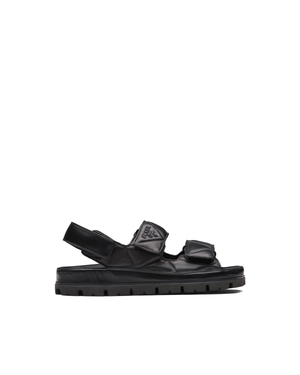Black Padded leather sandals