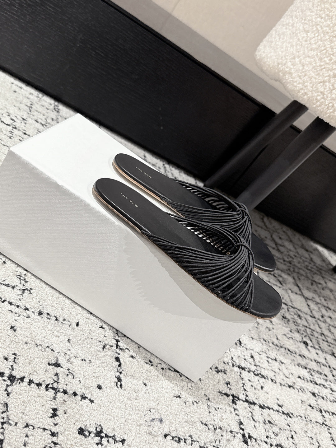 Black Sara Slide Sandal