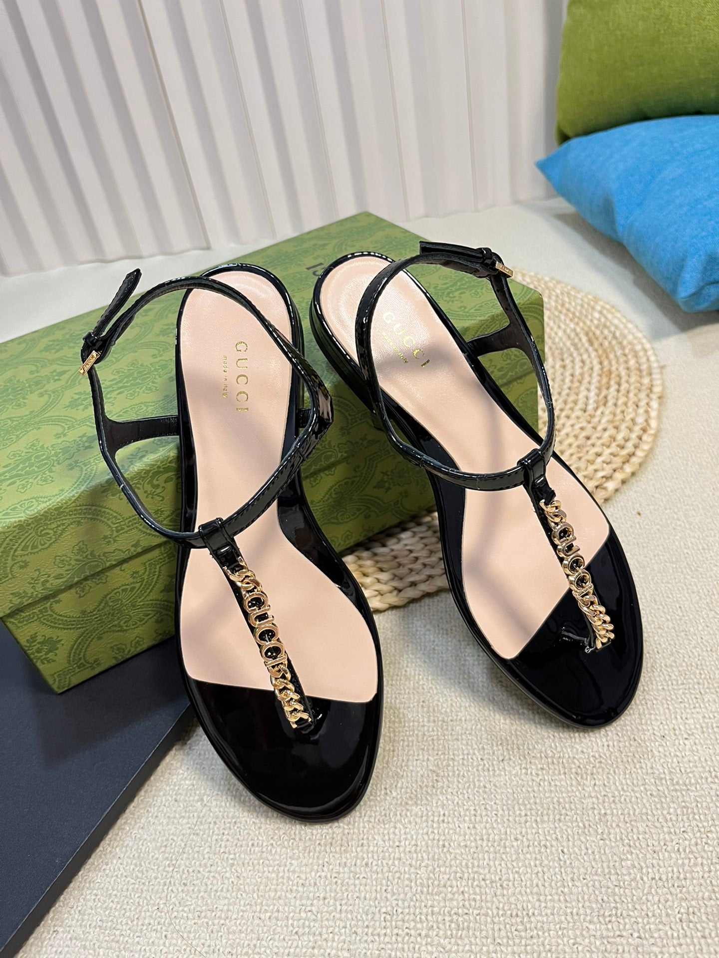 Black GS Thong Sandal