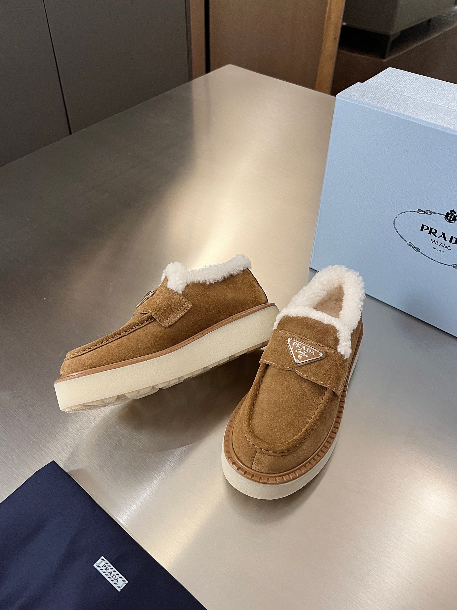 Cinnamon Suede Loafers