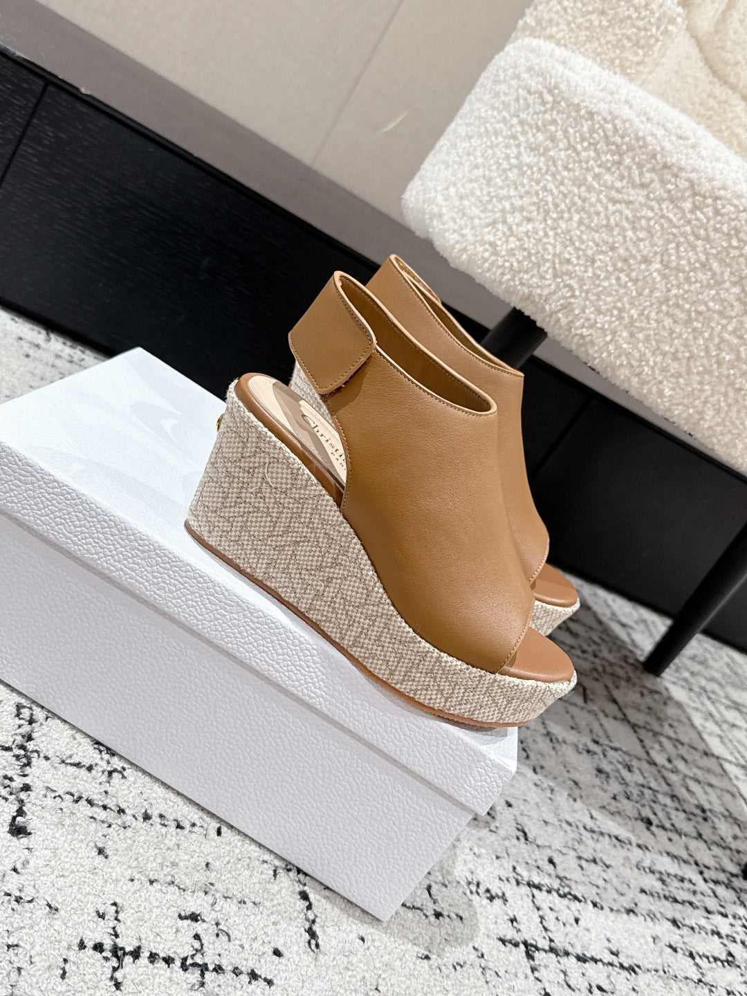 Camel Attitude Wedge Sandal