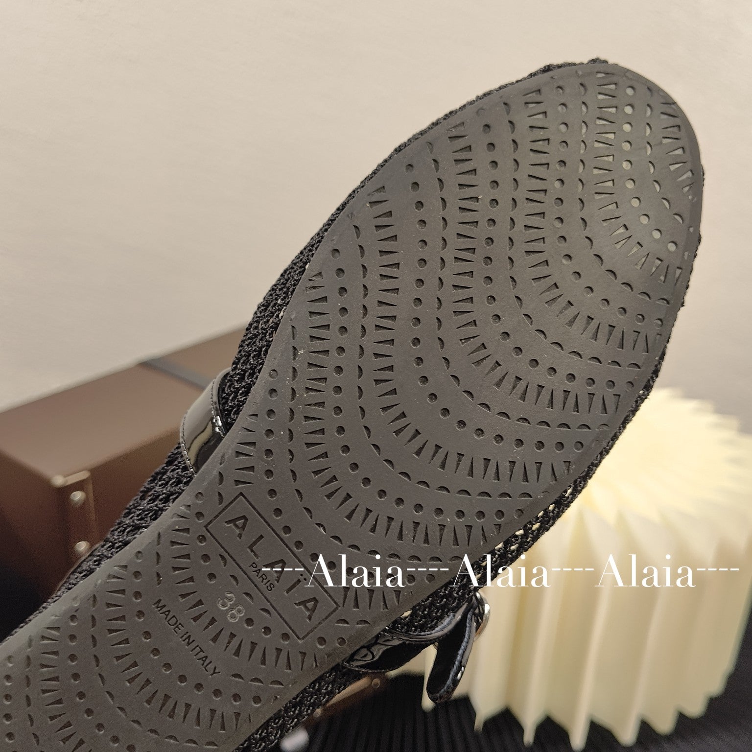 Black Fishnet High Ballet Flats