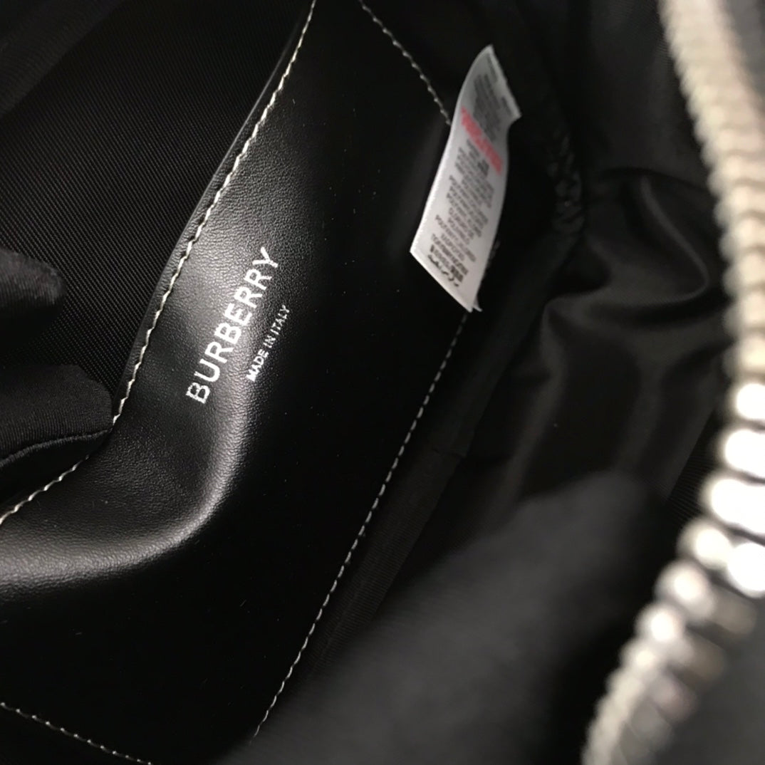 Navy Blue Exaggerated Check BP Bag