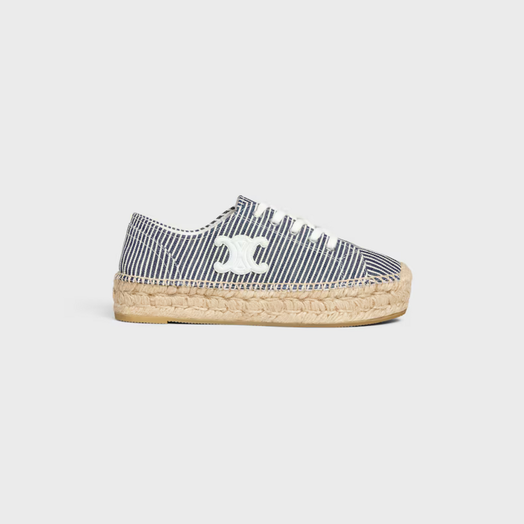 Off White/Navy Les Espadrilles Lace-Up
