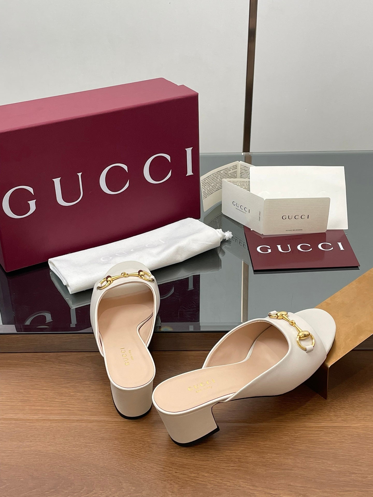 Ivory Horsebit Slide