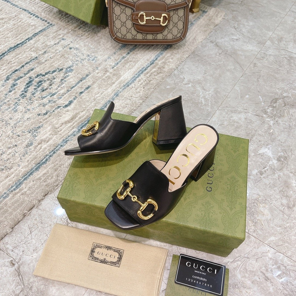 Black G slide sandal