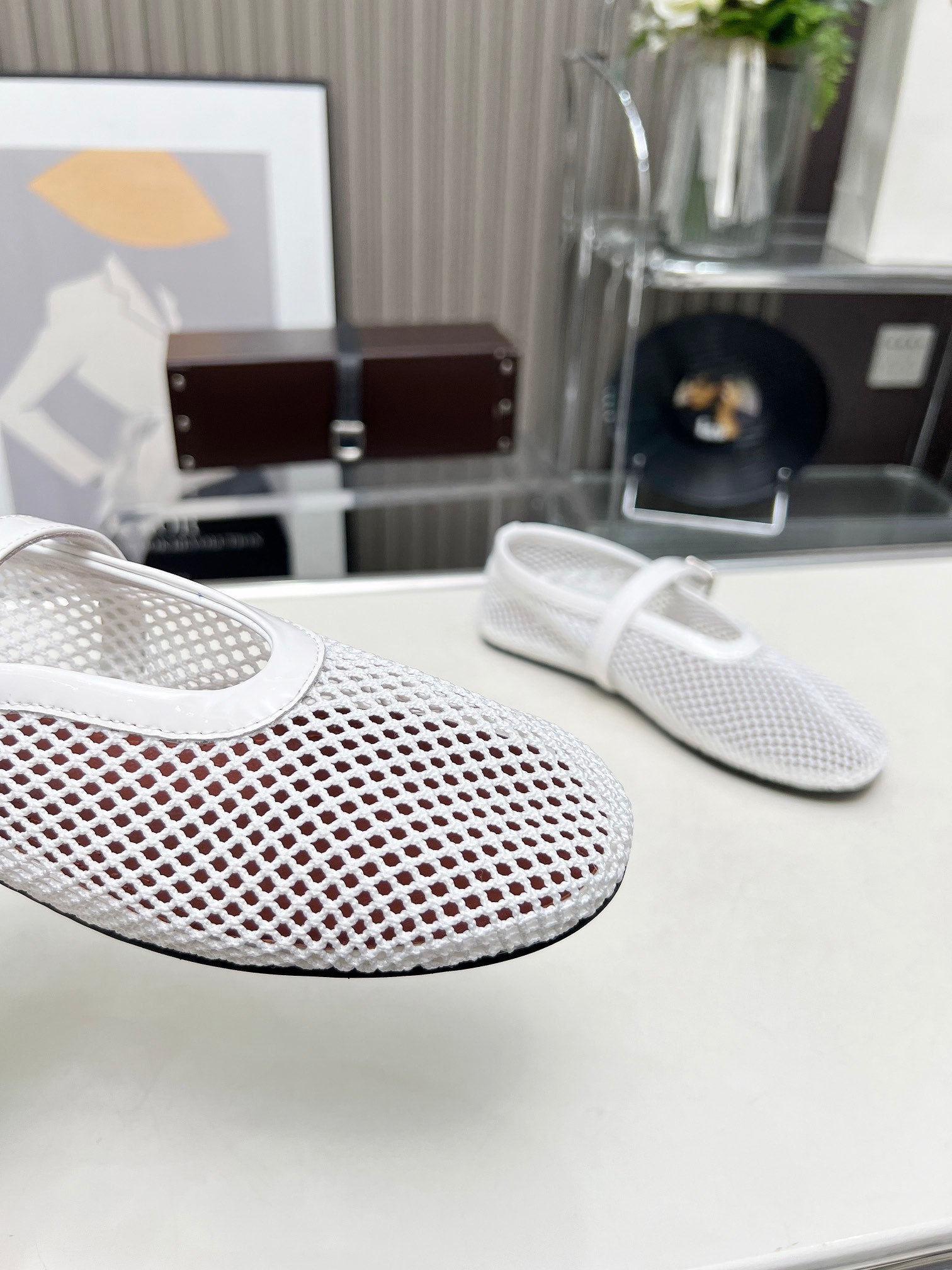 White AF Ballet Flats