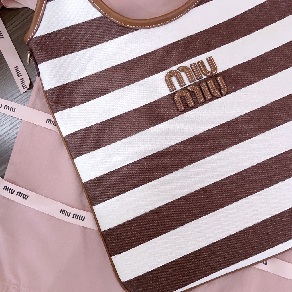 Cocoa Brown/Natural IVY Canvas & Leather Bag