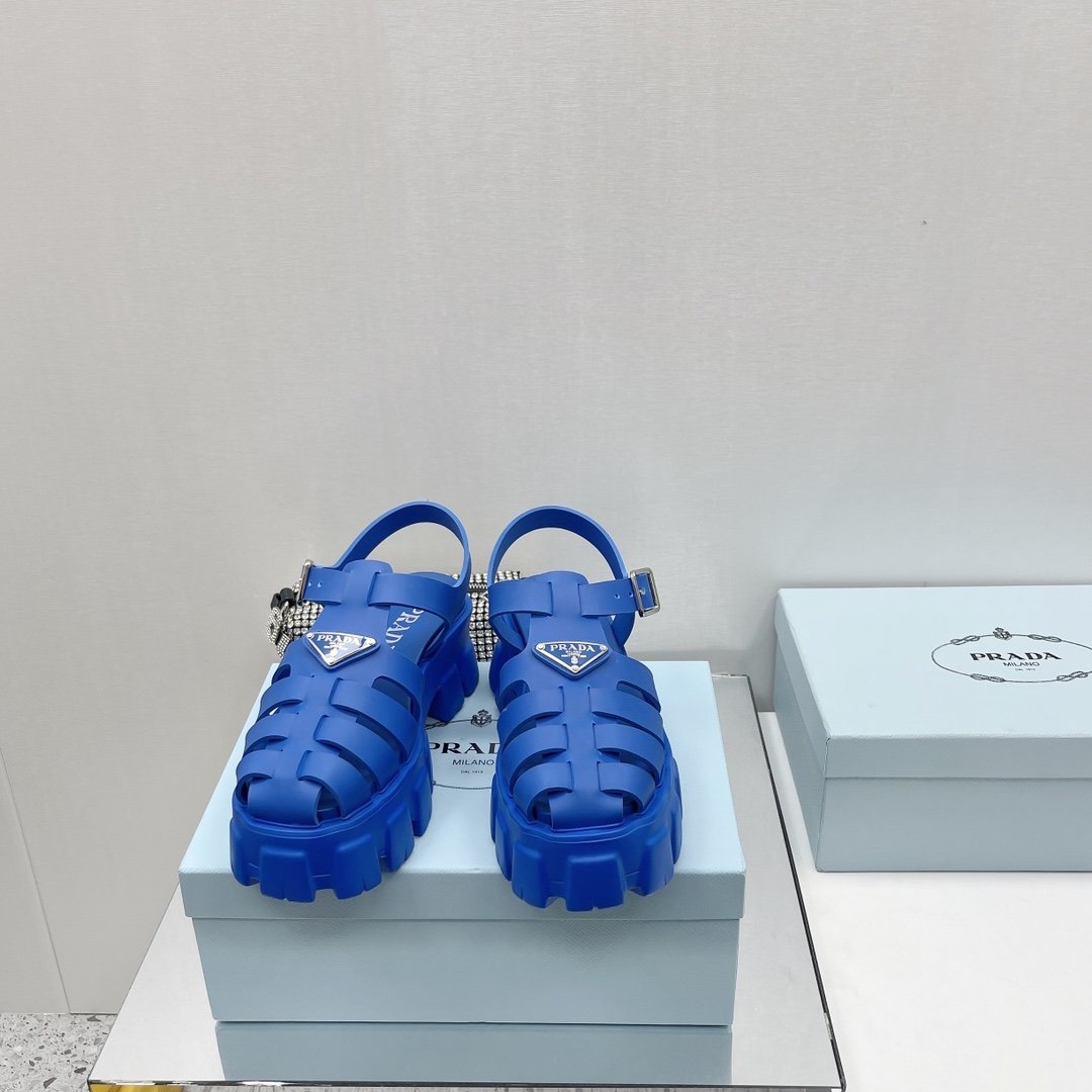 Blue PF rubber sandals