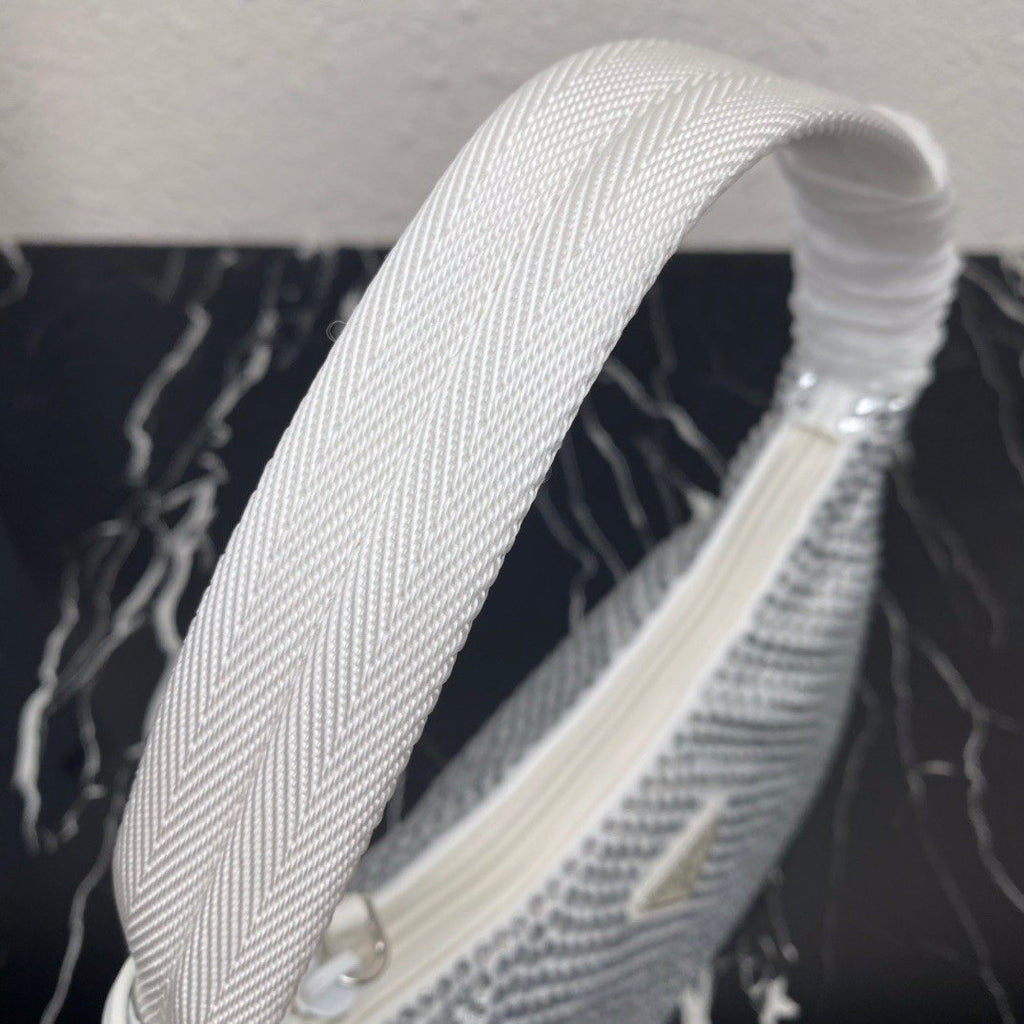 White satin mini-bag with crystals