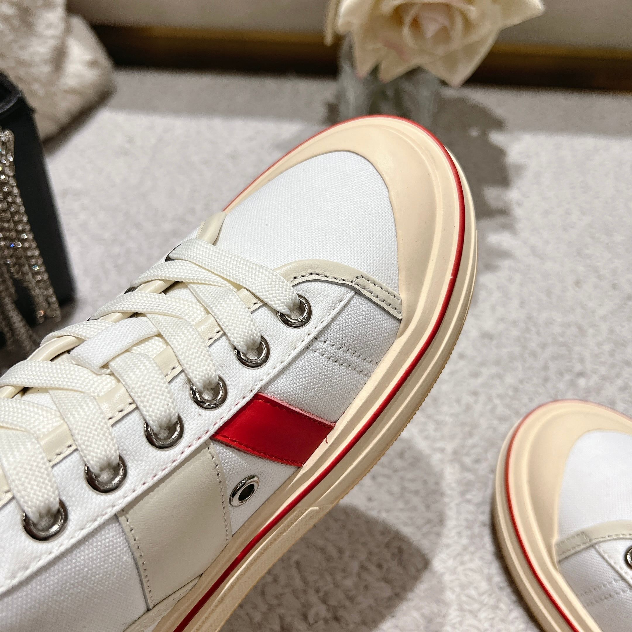 Men's White/Sea Salt Mid-Top Eliot Sneaker