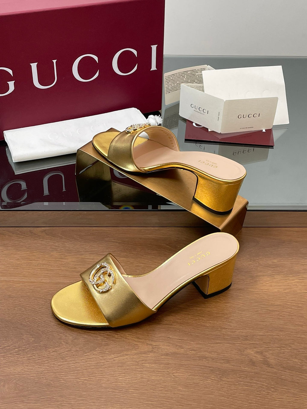 Gold Nojum Slide Sandal