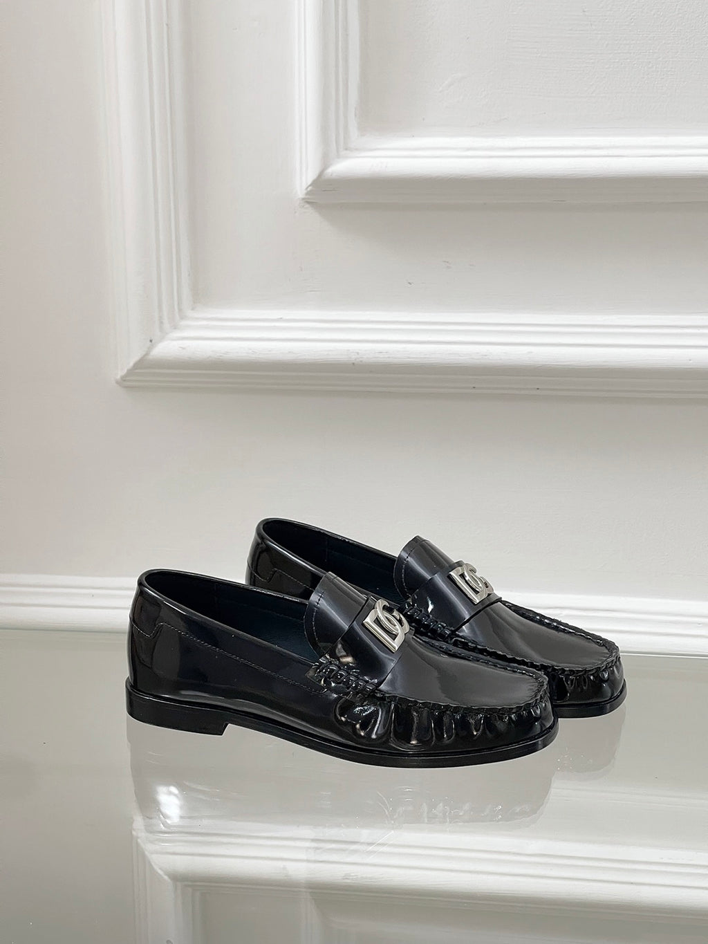 Black Polished Loafers