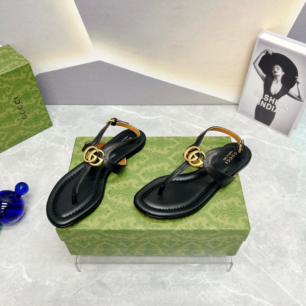 Black G Thong Sandal