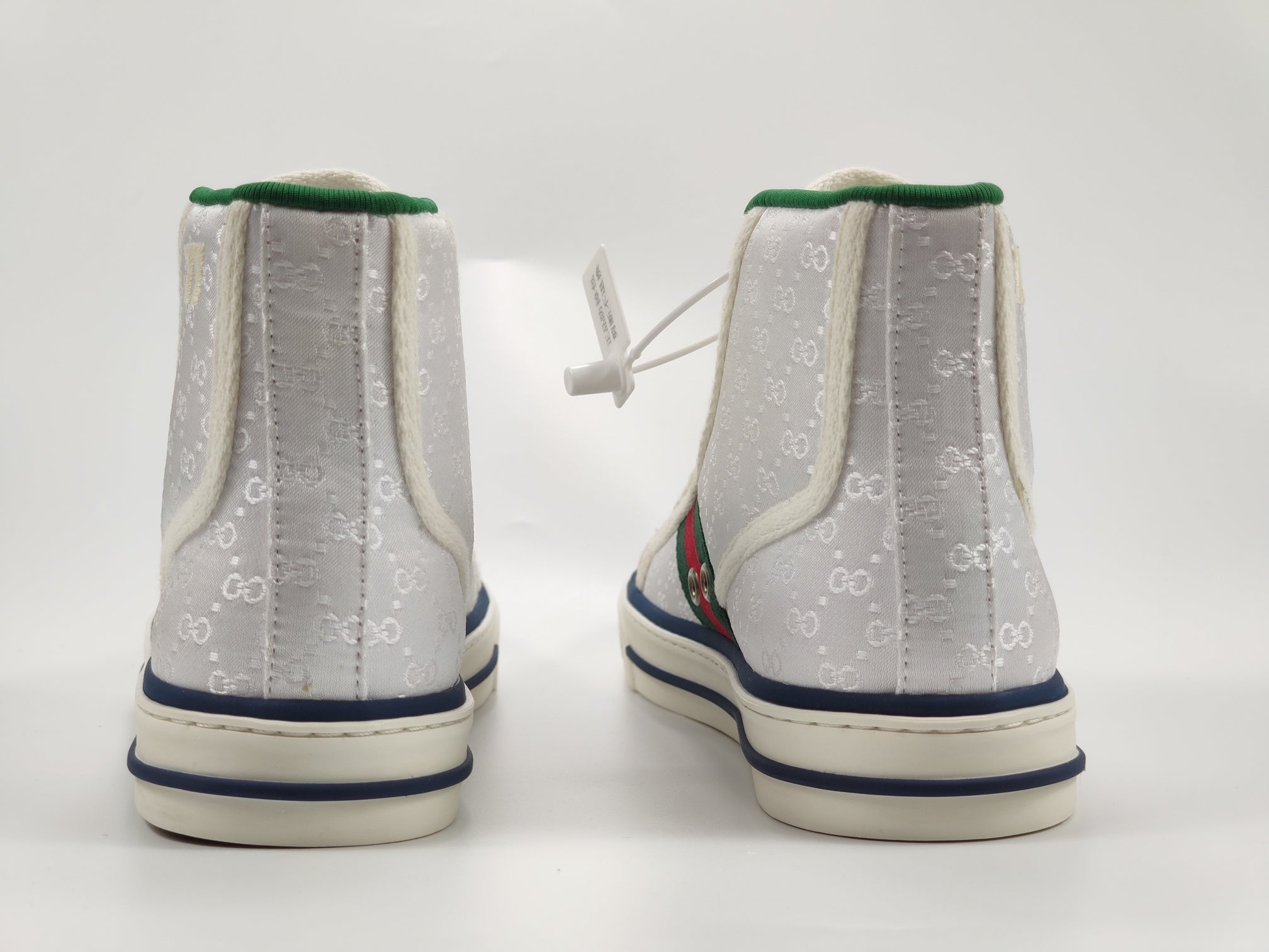 Women's White tennis high top sneaker